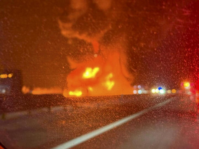 Łódzkie. Pożar samochodu ciężarowego na A2 [ZDJĘCIA].