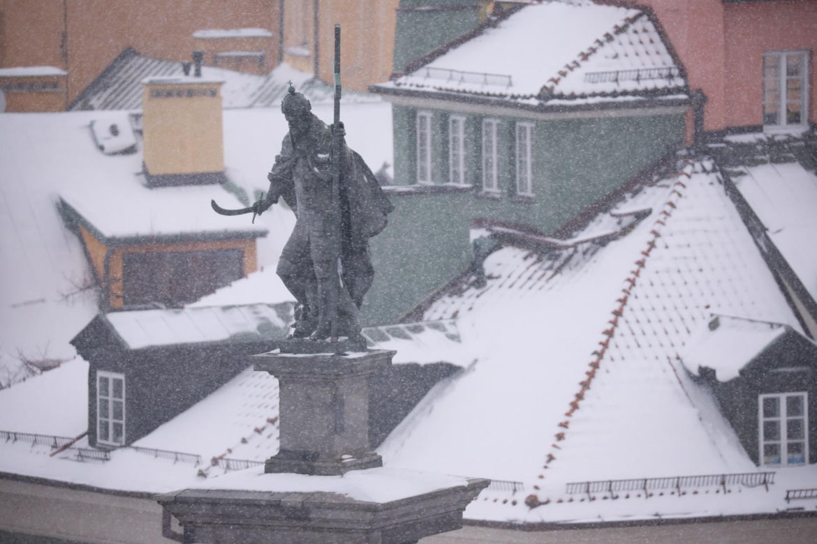 Intensywne opady śniegu w Warszawie (14.01.2026)