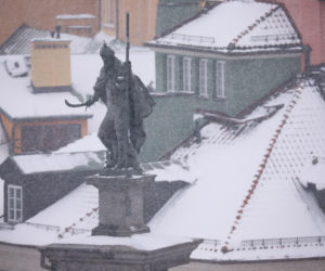 Intensywne opady śniegu w Warszawie (14.01.2026)