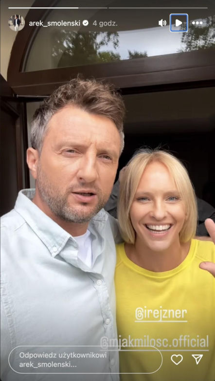 M jak miłość na planie. Dorota (Iwona Rejzner), Bartek (Arkadiusz Smoleński)