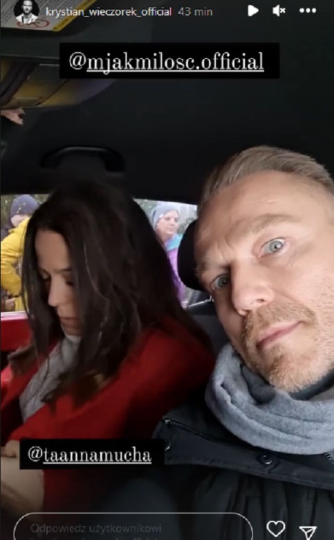 M jak miłość na planie. Magda (Anna Mucha), Andrzej Budzyński (Krystian Wieczorek)