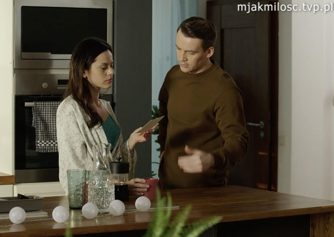 M jak miłość odc. 1803: Jakub Karski (Krzysztof Kwiatkowski), Kasia (Paulina Lasota)