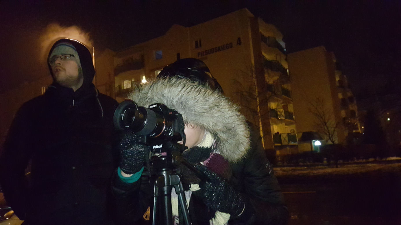 Domy i balkony w Bydgoszczy oświetlone i przystrojone