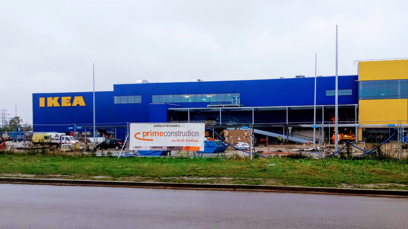 Budowa sklepu IKEA w Szczecinie - październik 2020