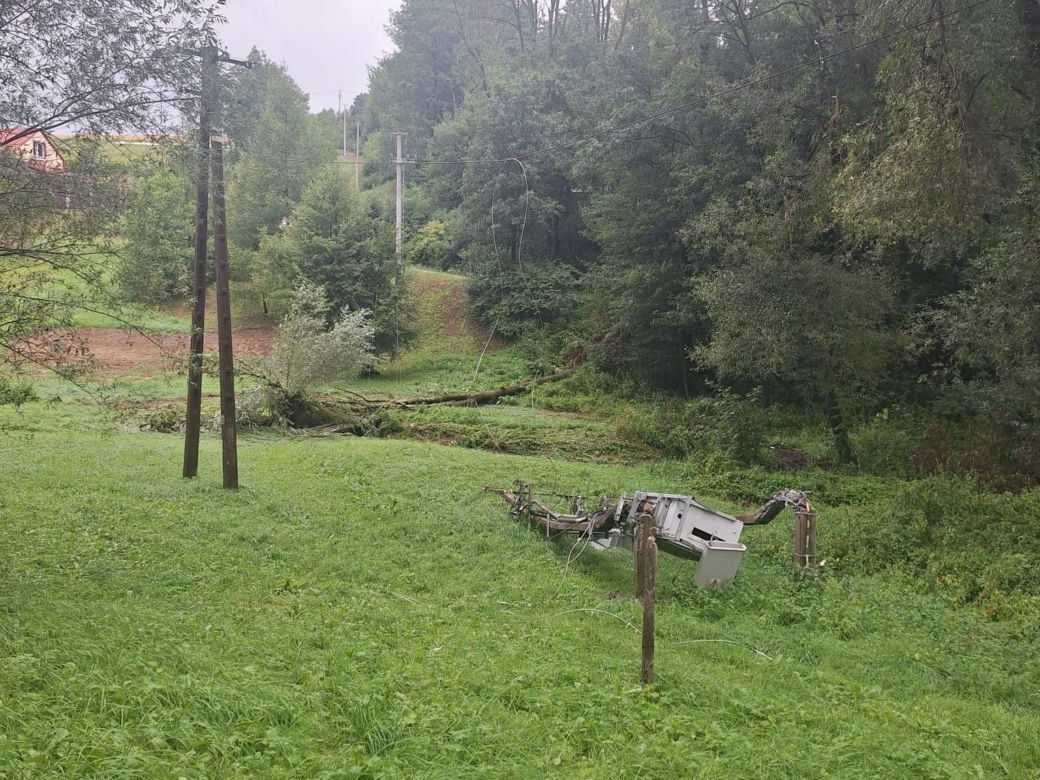 Skutki nawałnicy w Ciężkowicach - Powiat Tarnowski