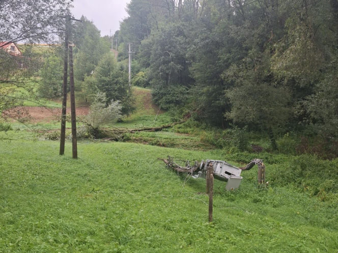 Skutki nawałnicy w Ciężkowicach - Powiat Tarnowski