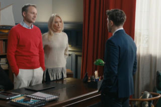 Barwy szczęścia odc. 3382. Bruno (Lesław Żurek),  Karolina (Marta Dąbrowska), Justin (Jasper Sołtysiewicz)