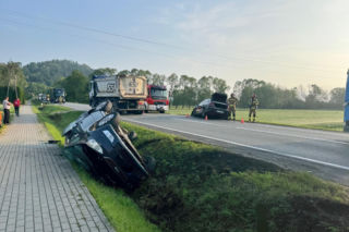 Wypadek w Czchowie. Droga krajowa nr 75 zablokowana w obu kierunkach