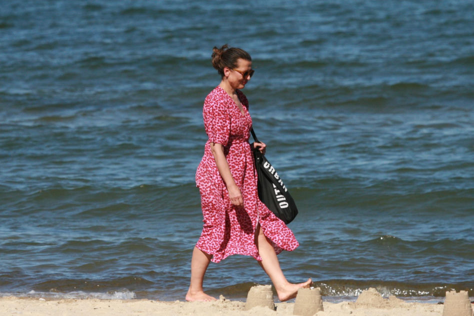Katarzyna Herman na plaży