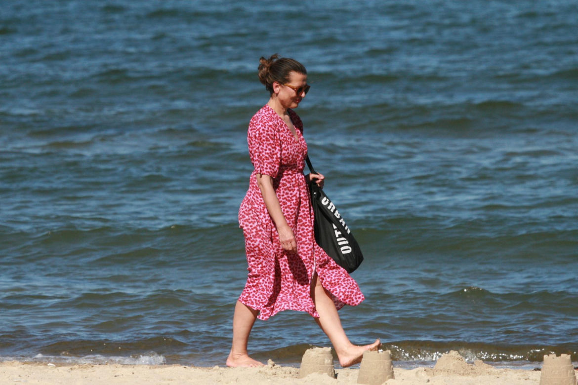 Katarzyna Herman na plaży