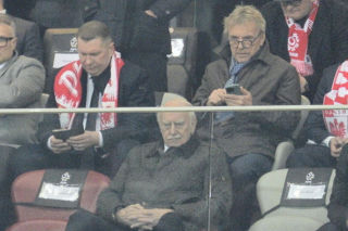 Karol Nawrocki i Przemysław Czarnek na mecze Polska - Albania