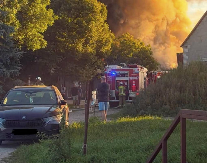 Pożar wędzarni pod Płockiem