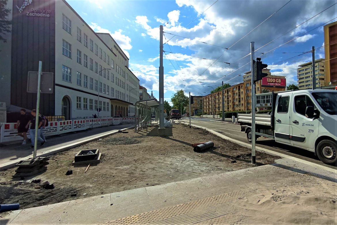 Przebudowa placu Rodła - czerwiec 2022