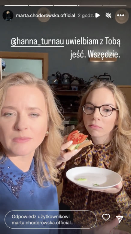 M jak miłość. Marta Chodorowska (Julia), Hanna Turnau (Sylwia) na planie