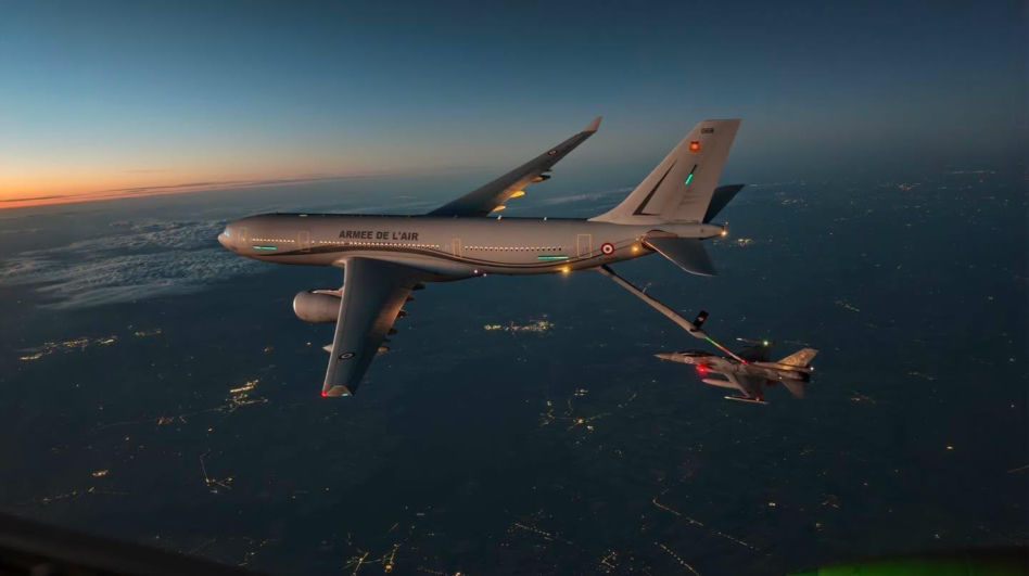 Polski F-16 i francuski Airbus A330 MRTT. Jak wyglądało tankowanie w powietrzu po defiladzie?