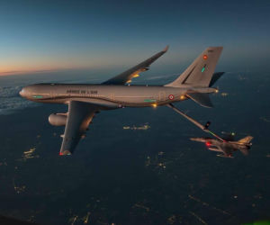 Polski F-16 i francuski Airbus A330 MRTT. Jak wyglądało tankowanie w powietrzu po defiladzie?