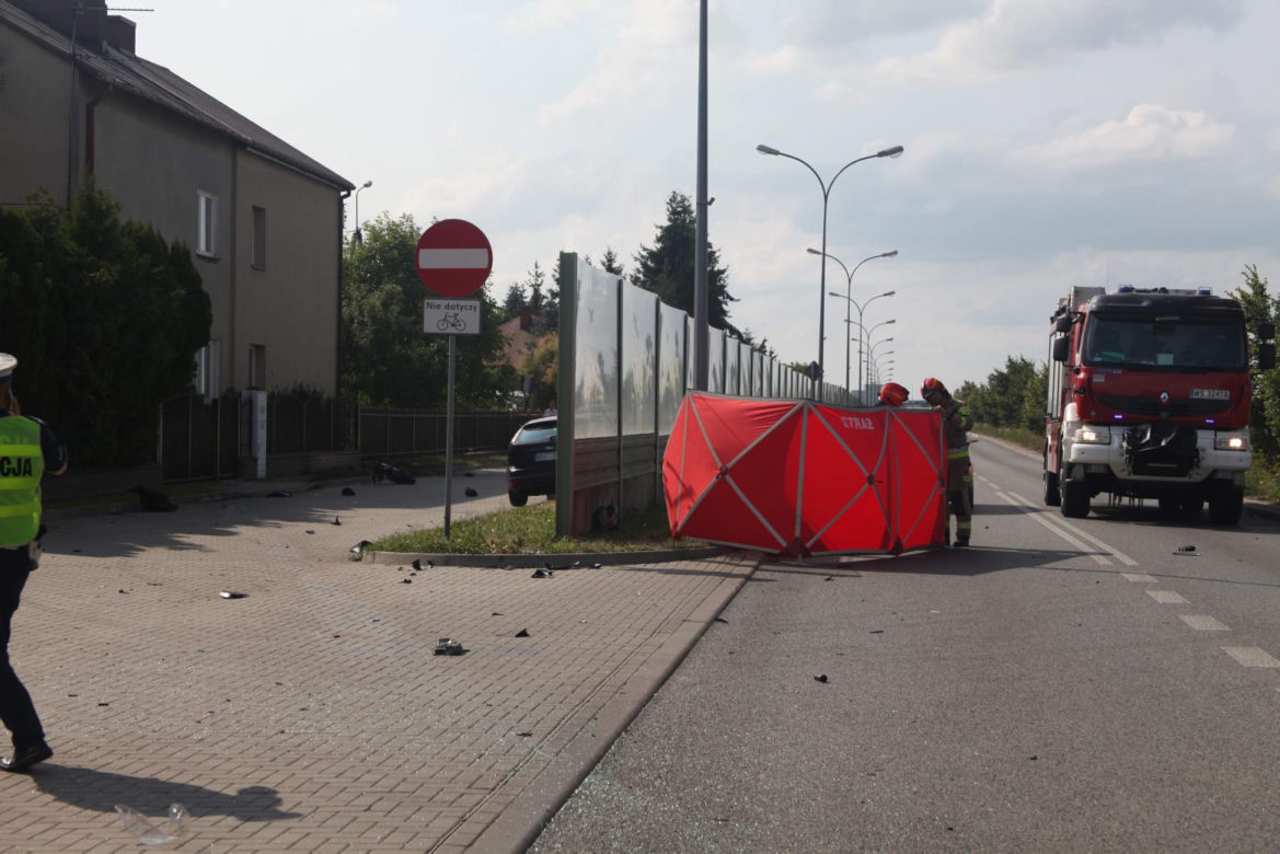 Motocyklista zginął na miejscu. Potworny wypadek w Siedlcach