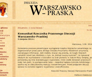Afera z ks. Lemańskim na Woodstock DIECEZJA WYDAŁA OŚWIADCZENIE
