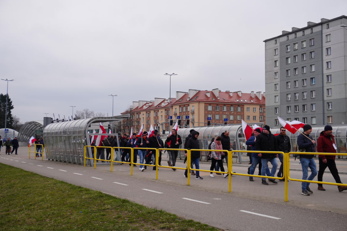 Protest rolników w Białymstoku. Przemarsz ulicami miasta 4 marca