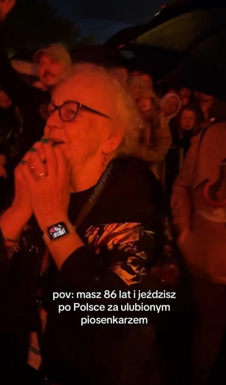 86-letnia mieszkanka Rybnika jeździ za Dawidem Kwiatkowskim po Polsce