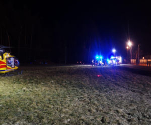 Borzęcin Górny: 48-latek zginął w wypadku. Na miejscu lądował LPR