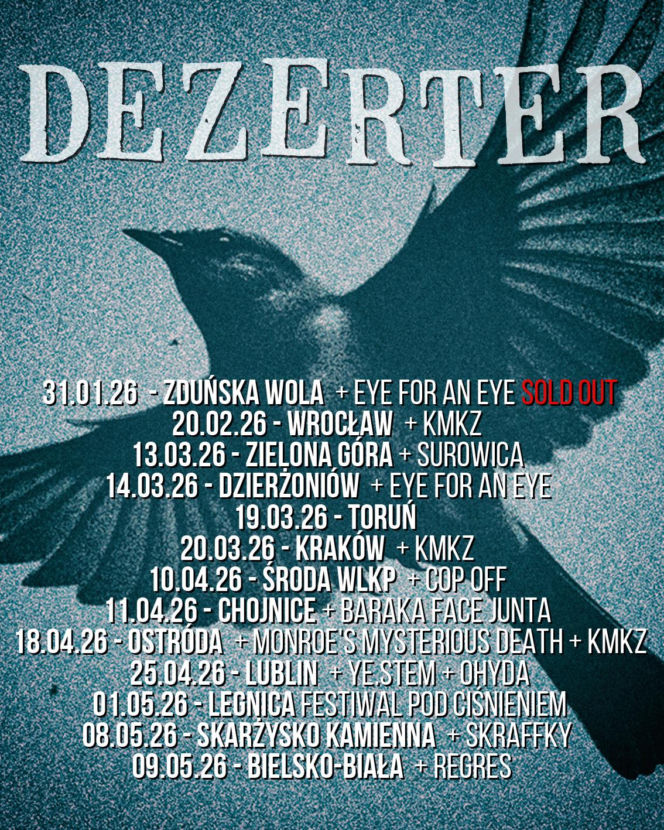 Dezerter - daty i miasta trasy koncertowej