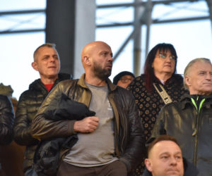 PRES Grupa Dewloperska Toruń - Abramczyk Polonia Bydgoszcz, zdjęcia kibiców i zawodników z pożegnania Adriana Miedzińskiego