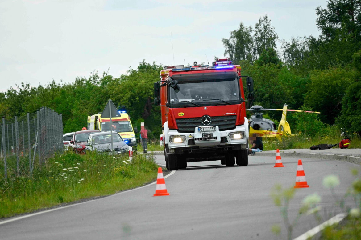 Wypadek nastolatków na hulajnodze