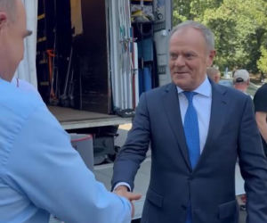 Donald Tusk na planie Rancza