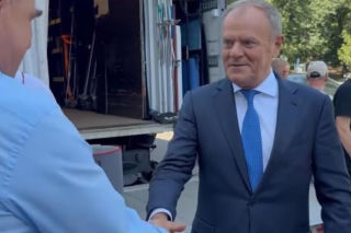 Donald Tusk na planie Rancza