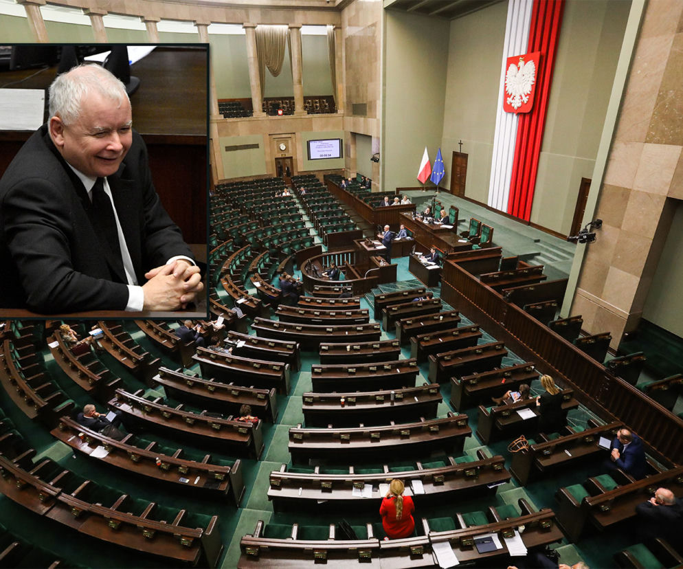 Jarosław Kaczyński, sala obrad