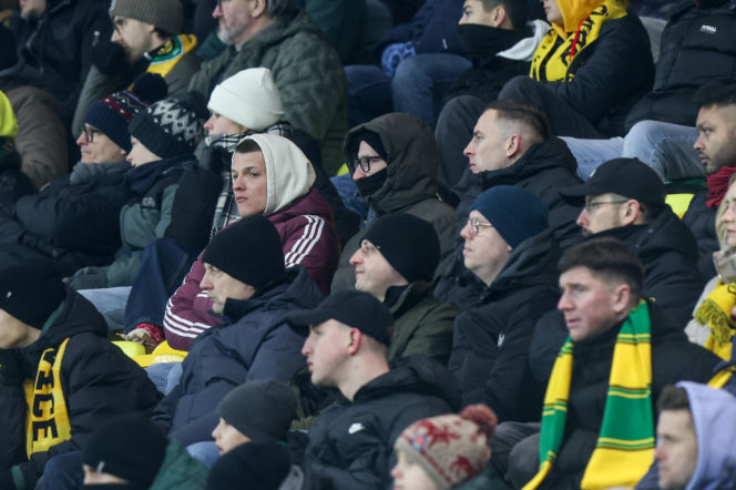 GKS Katowice - Widzew Łódź, zdjęcia kibiców z meczu 20. kolejki PKO BP Ekstraklasy