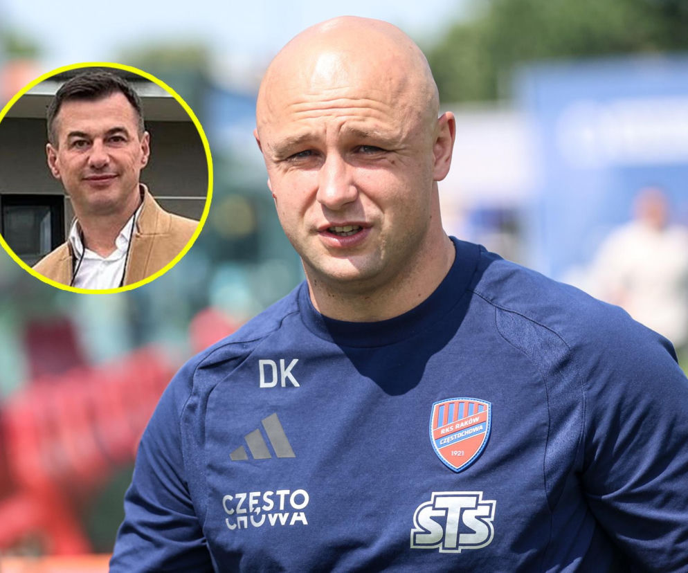 Trener Rakowa Dawid Kroczek. Na miniaturze Paweł Skrzypek. O formie Medalików przeczytasz na SE Supersport.