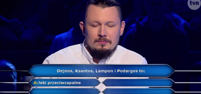 Dejnos, Ksantos, Lampon i Podargos to... Zaskakujące pytanie w Milionerach 