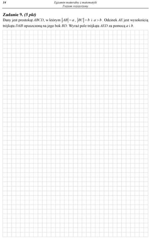 Matura 2012 matematyka rozszerzona