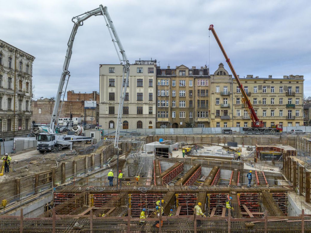 Budowa przystanku Łódź Śródmieście 