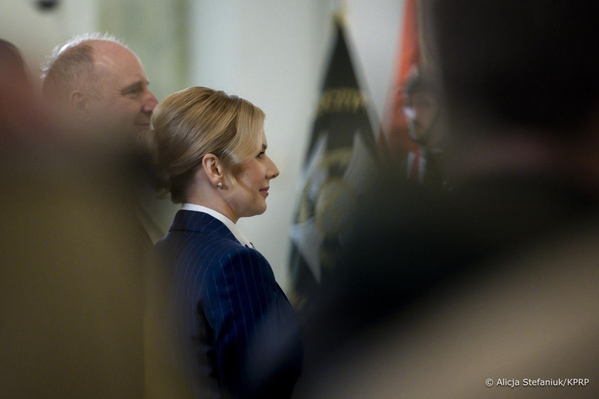 Marta Nawrocka uroczystym spotkaniu z harcerzami
