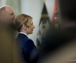 Marta Nawrocka uroczystym spotkaniu z harcerzami