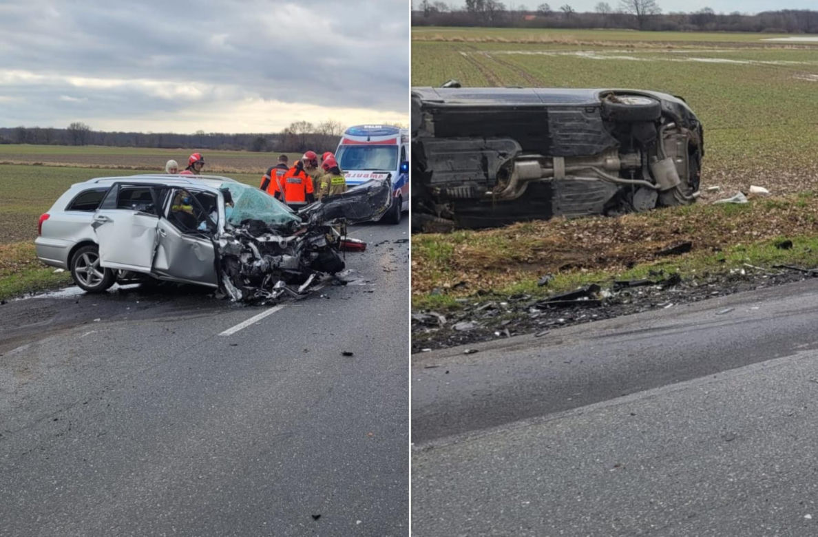 Jechał prawidłowo, zginął po zderzeniu z BMW. Widok rozbitych pojazdów przeraża