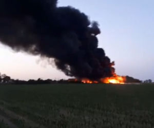 Ogromny pożar składowiska odpadów pod Mogilnem! [ZDJĘCIA]
