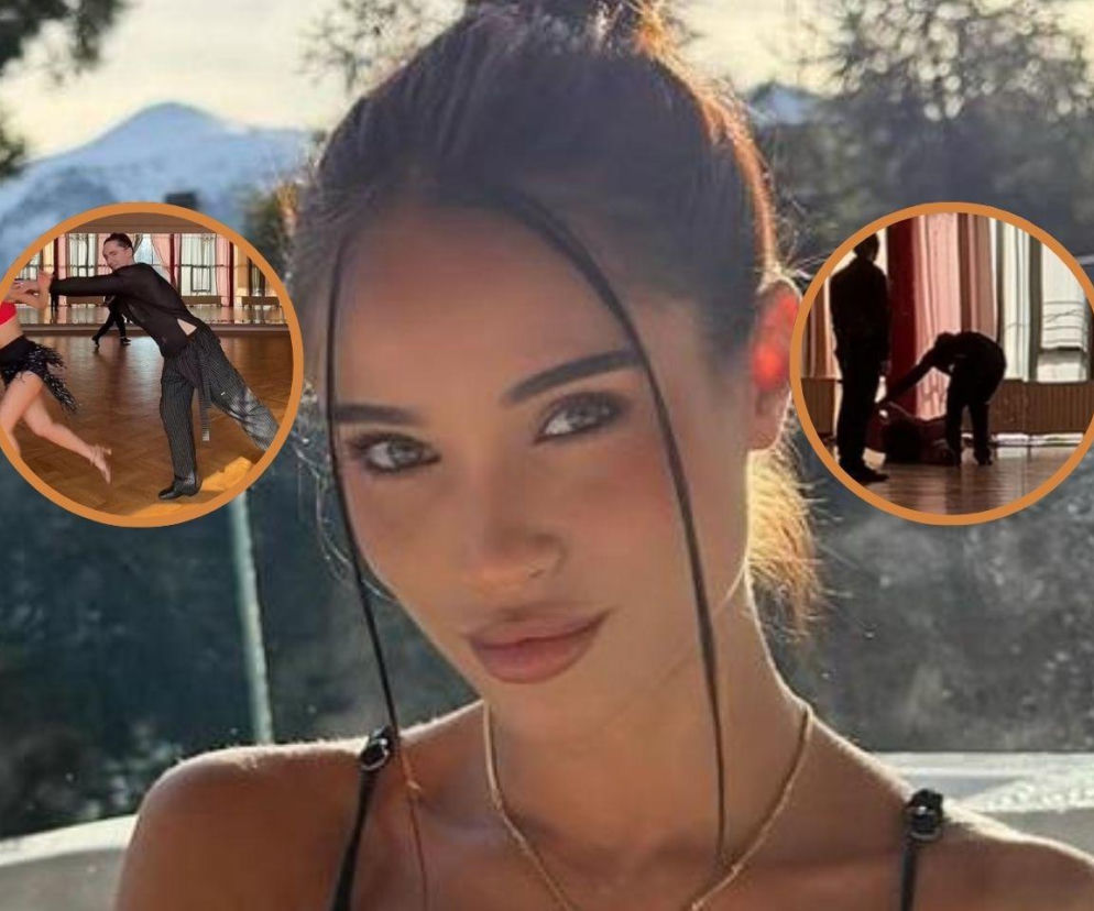 Upadek Natsu na treningu do programu Taniec z Gwiazdami. Tancerz mocno popchnął influencerkę