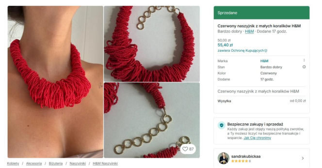 To Sandra Kubicka sprzedaje na Vinted