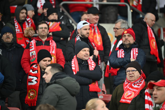 Widzew Łódź - Lech Poznań: Zdjęcia kibiców i zawodników z meczu 24. kolejki PKO BP Ekstraklasy