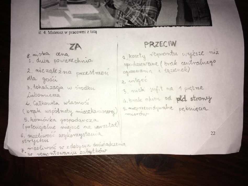 Słynna kartka papieru, która zadecydowała o kupnie domu w centrum Lubomierza