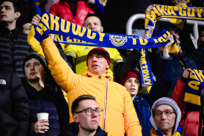 Arka Gdynia - Lechia Gdańsk: Zdjęcia kibiców z derbów Trójmiasta w ramach 23. kolejki PKO BP Ekstraklasy