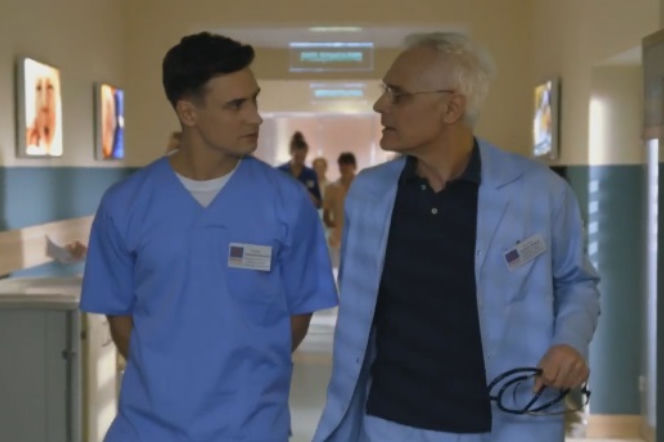 Na dobre i na złe odc. 558. Krzysztof Radwan (Mateusz Damięcki), doktor Wójcik (Dariusz Jakubowski)