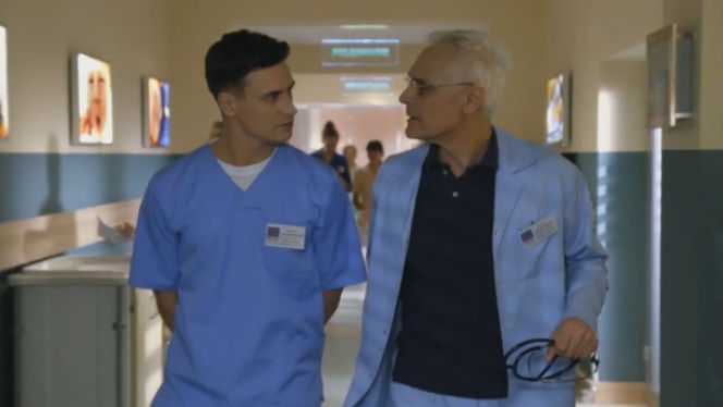 Na dobre i na złe odc. 558. Krzysztof Radwan (Mateusz Damięcki), doktor Wójcik (Dariusz Jakubowski)