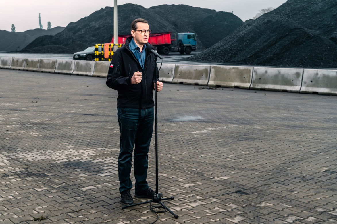 Premier w Gdańsku. Morawiecki sprawdził węgiel