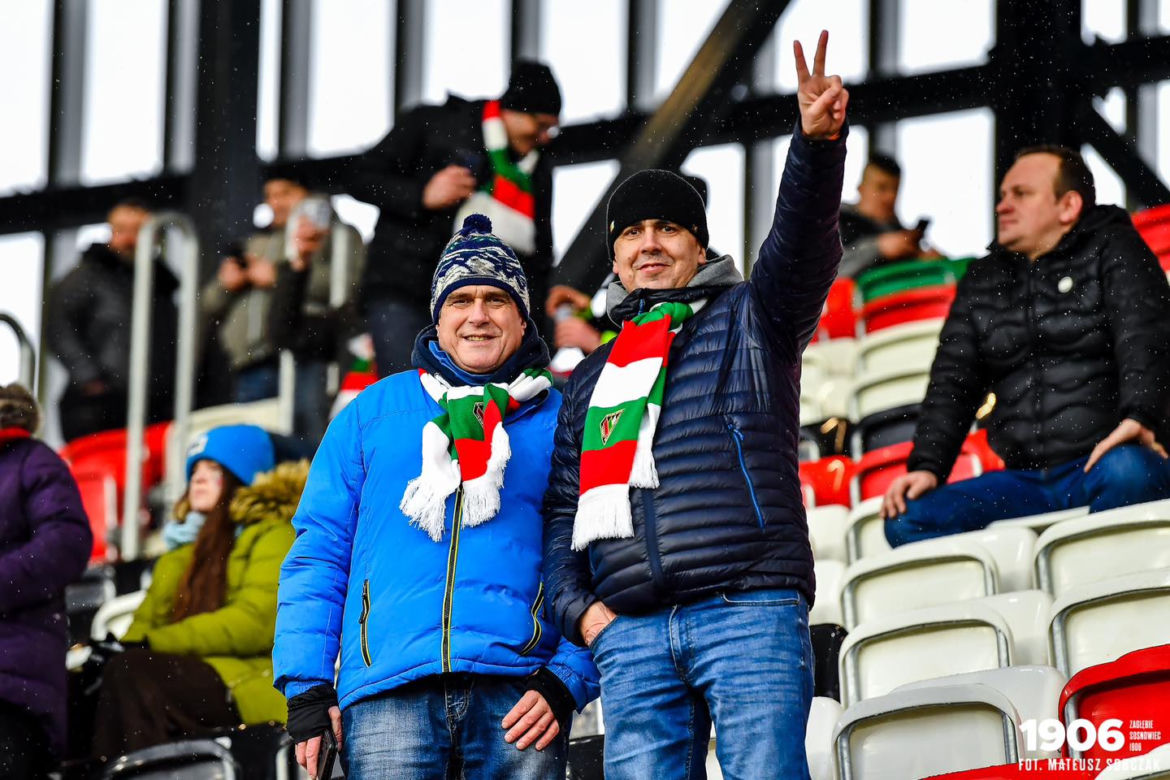Kibice na meczu Zagłębie Sosnowiec - GKS Katowice