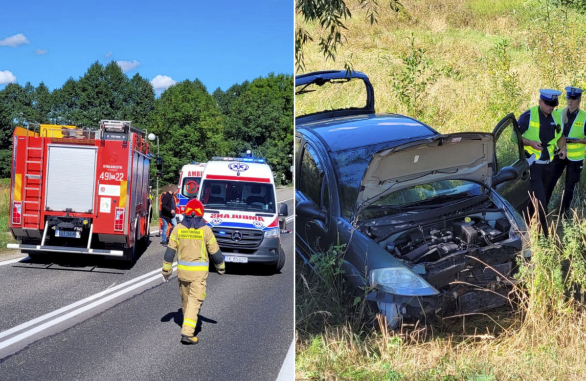 Przerażający wypadek pod Starachowicami! Kobieta w ciąży i jej nienarodzone dziecko zginęli pod kołami citroena [ZDJĘCIA]